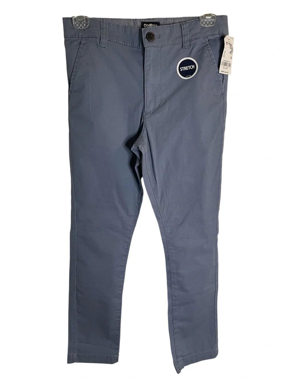 OshKosh B'gosh Stretch Chinos in Slate Blue Adjustable Waist Size 10
